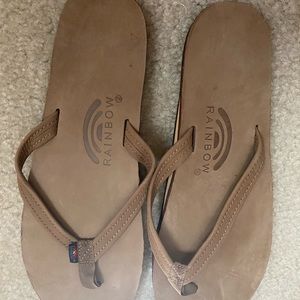 Rainbow flip flops 8.5/9.5